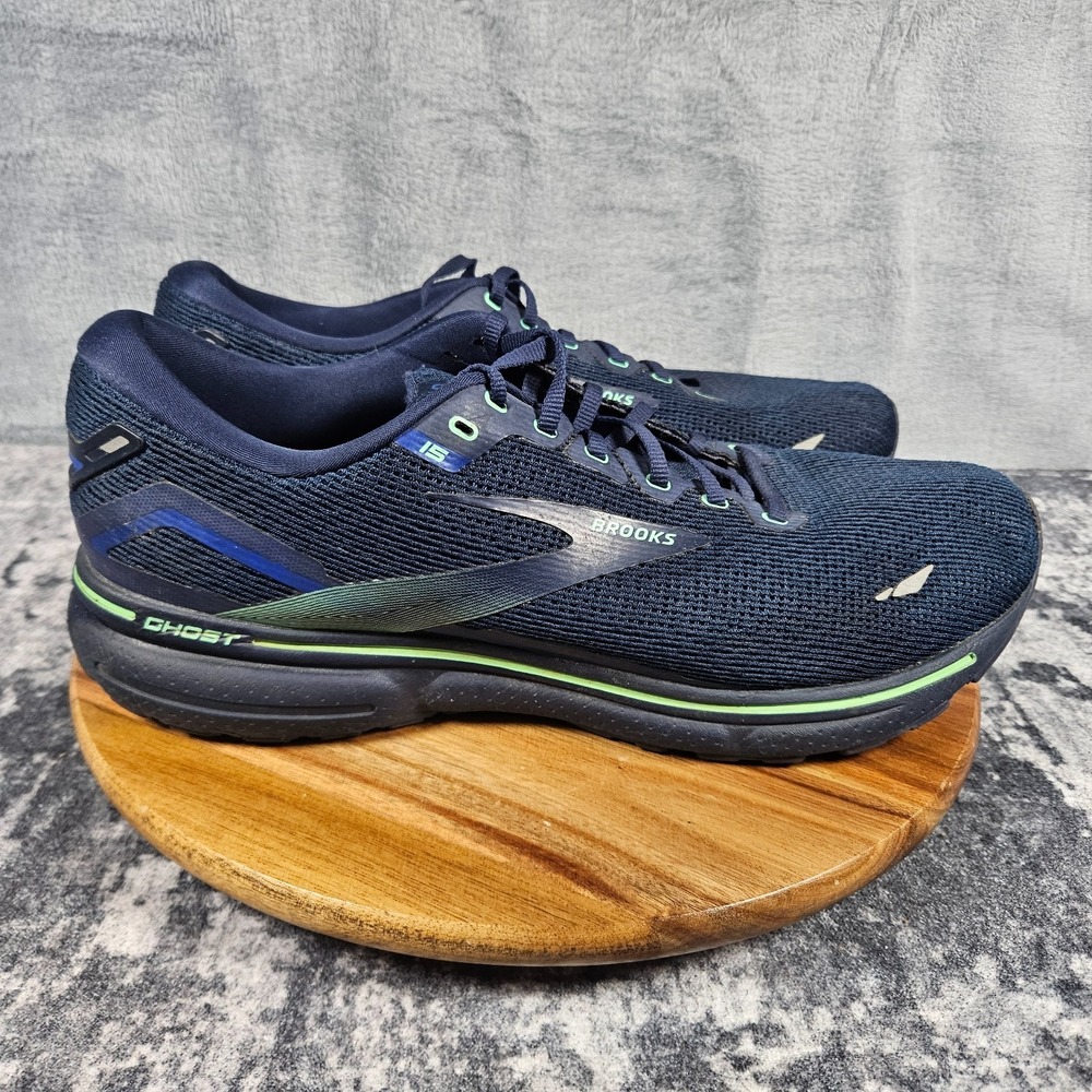 Brooks Ghost 15 Shoes Mens Size 14 Blue Green Athletic Running Walking Sneakers
